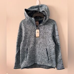 NWT Ascend Expedition Fleece Long-Sleeve Athletic Sweater Hoodie Teal Size S